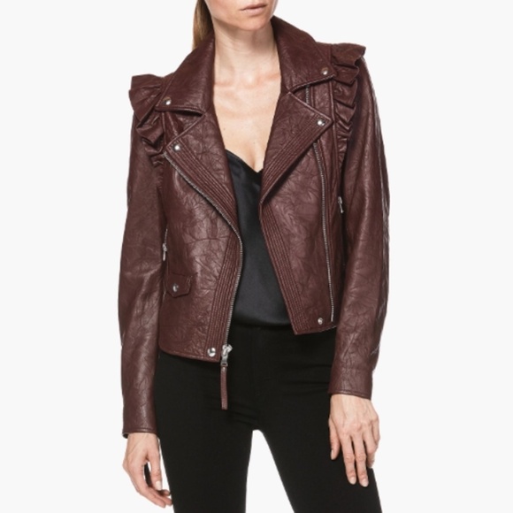 PAIGE Annika leather moto jacket S - Picture 4 of 14